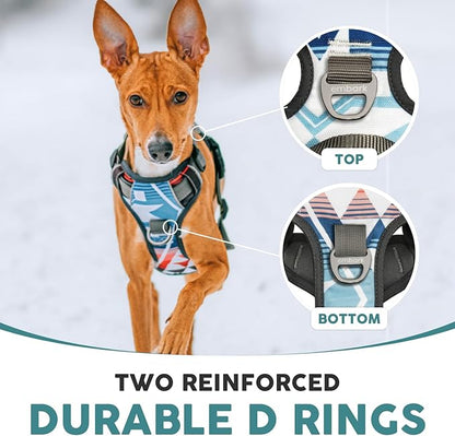 Embark Adventure No-Pull XL Dog Harness for Extra Large Dogs – Reflective Trim, Military-Grade Nylon, Dual Leash Clips, Gel-Lined Handle