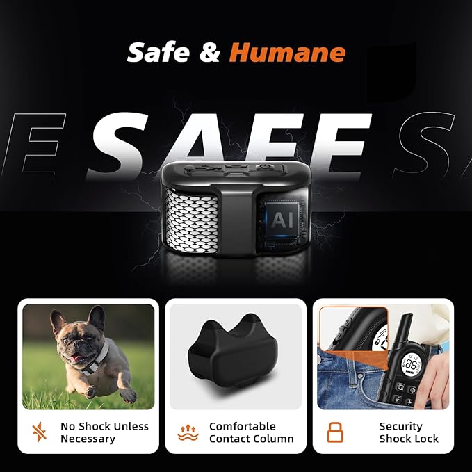 Tiniest Dog Shock Collar, Lightest Dog Training Collar with Remote for Small Dogs 5-30lbs & Medium Large Dogs/Puppies, Waterproof, Rechargeable, 1300ft Range (White Black Dot&Ultra Tiny)