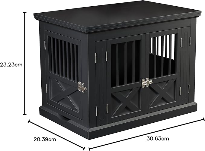 Merry Products Triple Door Medium Dog Crate, Dog Kennel, Dog Cage