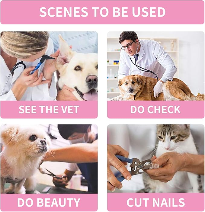 MCHY Inflatable Dog Cone,Adjustable Recovery Collar for Dogs After Surgery,Prevent from Biting & Scratching,Not Block Vision (Pink, S-Neck 7''- 12'')