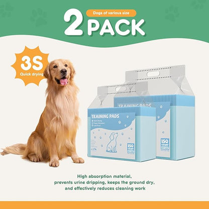 DUMOS 300 Count Puppy Pads for Dogs, 22" x 22" Potty Puppy Training Pad, Dog Cat Pee Pads, Super Absorbency Disposable Pet Leakproof Quick Drying Pad