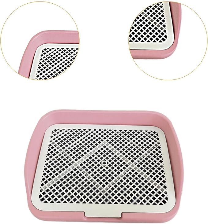 Dog Toilet Training, Toilet Puppy Pad Holder, Non-Slip, with Column, Dog Pee Holder, Training Pad for, Home, Dorm, Pink