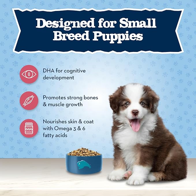 Blue Buffalo Dog Food, Chicken, Puppy, Small Breed | Healthy Growth Formula | With DHA | Oatmeal Recipe | 4-lb Bag Pack of 2
