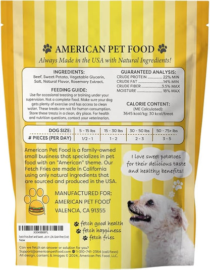 Beef and Sweet Potato Dog Treats, Soft Chicken Jerky for Small and Large Breeds, Naturally Healthy, Made in The USA (5 oz)