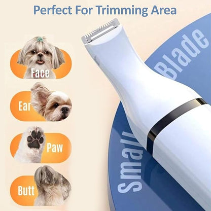 Luxuz 3-in-1 Dog & Cat Grooming Kit, Rechargeable Quiet Pet Clippers with Nail Grinder & Paw Trimmer, Cordless Low-Noise Electric Grooming Trimmer with Guide Combs for Small Medium Pets