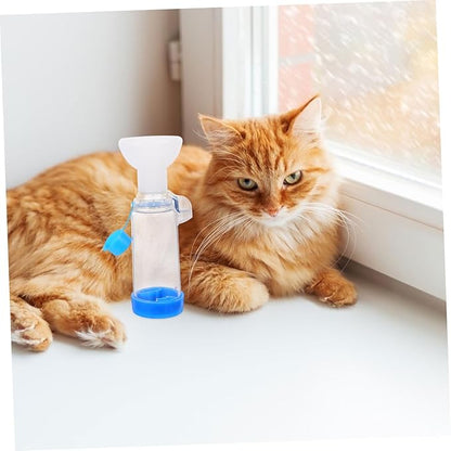 Toddmomy Pet Mask for Cats and Dogs Handheld Feline Spacer Respiratory Aid Breathing Indicator Comfortable Animal-Shaped Design for Easy Treatment