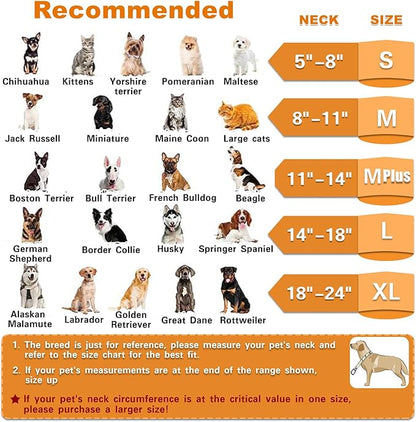 MRSOHRET Dog Cone, Dog Surgery Collar, Inflatable Cones for Small Medium Large Dogs, Watermelon Dog Recovery Collar, Does not Impede Vision