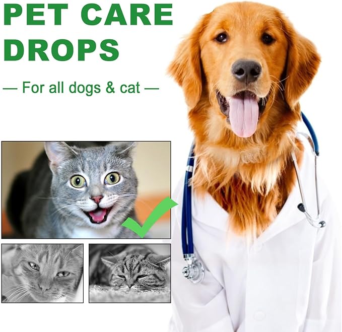 Urinary Tract for Cats, Cat & Dog Urinary Tract Drops Infection Remedy with Cranberry Dog Supplements, Cranberry Kidney Bladder Support Supplement - 60ml / 2 Fl.oz
