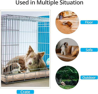 Dog Beds Crate Pad for Medium Dogs Fit Dog Crates,Washable & Anti-Slip Kennel Pad for Dogs Cozy Sleeping Mat,Cream 30inch