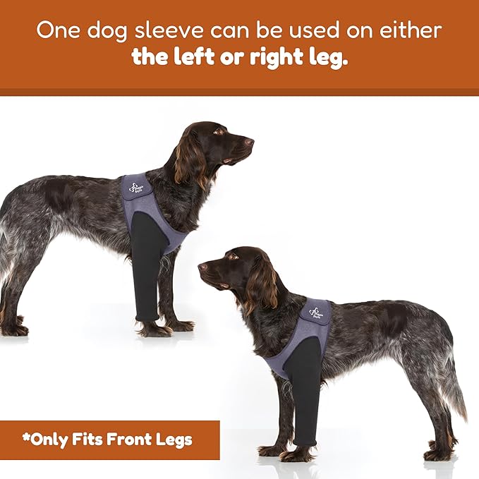 Doggie Stylz Dog Recovery Sleeve Waterproof & Durable Anti-Lick Dog Leg Sleeve Cone Collar Alternative for Pet Wounds – Prevent Licking, Biting & Keep Dry – Front Leg Recovery Sleeve - Hot Spot Wrap