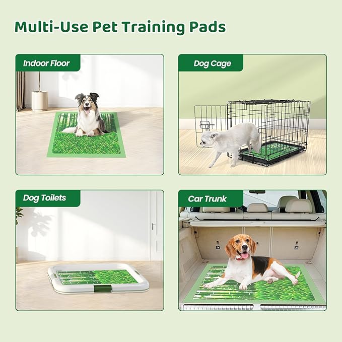 Puppy Pads XL 7 Count - 28"x34" Extra Large Pee Pads for Dogs Odor Blocking, Leak-Proof Potty Training Pad Super Absorbent, 6-Layer Leak-Bamboo Patterns Dog Pads