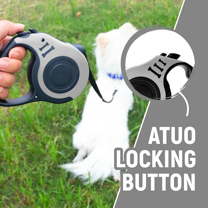 Retractable Dog Leash Automatic Telescopic Tractor Dog Tape, Pet Tape 10/16 FT Durable and Convenient, with Folding Bowl, Dispenser, Rubbish Bags, Suitable for Small and Medium Dogs