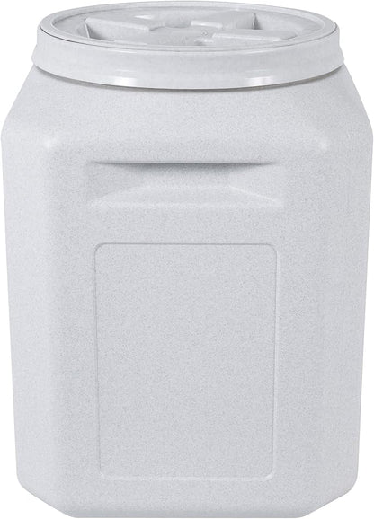 Vittles Vault Traditional Pet Food Storage Container For Dog Kibbles/Bird Seed/Oatmeal/Rice/Flour/Cereal, BPA Free Plastic, Sealed Airtight For Cat Food, Up To 50 lb, Made in USA, With Scoop, Gray