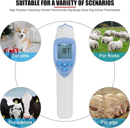 Veterinary Thermometer Fast Digital Veterinary Thermometer Non Contact Pet Thermometer for Pig Cattle Sheep Dog Horse (Without Battery)