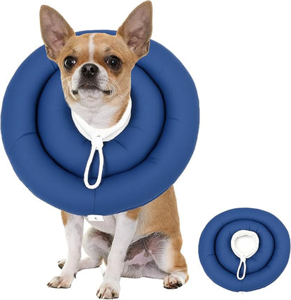 Soft Dog Cones, Recovery Dog Donut Collar After Surgery- Cone of Shame Alternative, Pet Elizabethan E-Collar Anti-Bite Lick Wound Healing Adjustable for Small Large Medium Dogs, S
