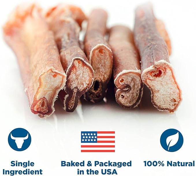 Best Bully Sticks Thick 6 Inch Bully Sticks - 18 Count (Pack of 1) - Natural, Grass-Fed, Single Ingredient, Grain and Rawhide Free, Ideal for Big Breeds