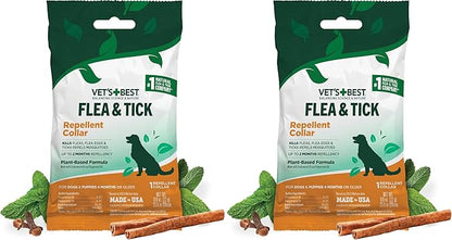 Vet's Best Natural Flea and Tick Collar for Dogs – Natural Repellent Collar with Plant-Based Ingredients – Flea and Tick Prevention and Treatment – Fits Small to Large Dogs – Up to 20” Neck Size