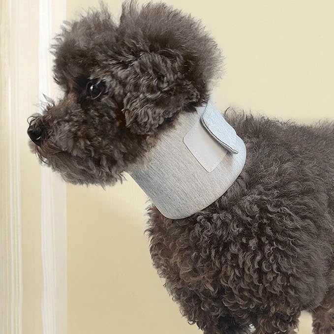 Dog Neck Support Collar, Adjustable Prevent Licking Protective with Premium Cotton and for Protect Your Cervical Area After Surgery (L)