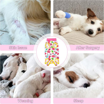 Coppthinktu Recovery Suit for Dogs After Surgery, Dog Onesie Surgery Recovery Suit for Female Spay, Soft Male Surgical Pajamas Bodysuits for Small Medium Puppy to Anti Licking Dog Cone Alternative