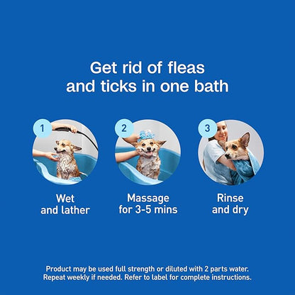ADAMS Plus with Botanicals Flea & Tick Shampoo for Cats, Kittens, Dogs & Puppies, Flea Shampoo for Flea Infestations, Soothes & Conditions Dry Skin & Coat, Kills Fleas, Flea Eggs, Ticks & Lice, 16 oz