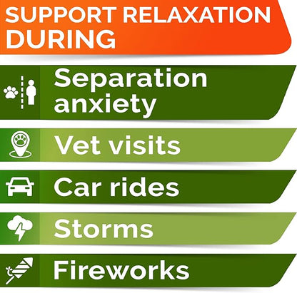 STRELLALAB Hemp Calming Chews for Dogs Anxiety Relief - Made in USA w/Hemp Oil - Dog Training & Behavior Aid - Natural Stress Relief During Firework, Storm, Separation, Barking - 120 Treats
