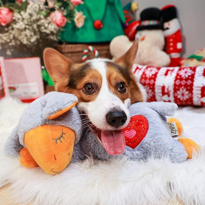 ALL FOR PAWS Heartbeat Puppy for Dogs, Dog Anxiety Relief and Calming Aid Toys, Heartbeat Stuffed Animal Toy for Behavioral Training, Snuggling Plush Toy for Puppy Sleep Aid, Grey Sheep
