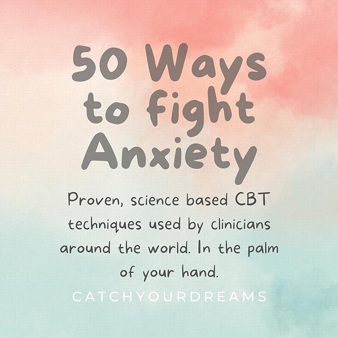 Cats Against Anxiety Cards - 50 Cards by Catchyourdreams for Self Esteem and Stress, Affirmations for Anxiety Emotions Cat Gifts for Women Men (Cats Against Anxiety)