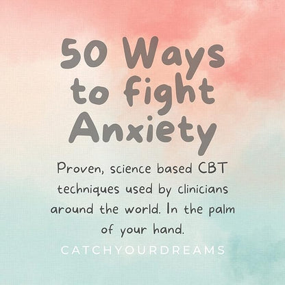 Cats Against Anxiety Cards - 50 Cards by Catchyourdreams for Self Esteem and Stress, Affirmations for Anxiety Emotions Cat Gifts for Women Men (Cats Against Anxiety)