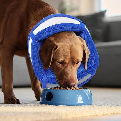 Comfortable Cone for Large Dogs to Stop Licking - Adjustable Elizabethan E-Collar for After Surgery Recovery, Neuter & Wound Protection,Lightweight Breathable Prevent Biting (Blue, XL)