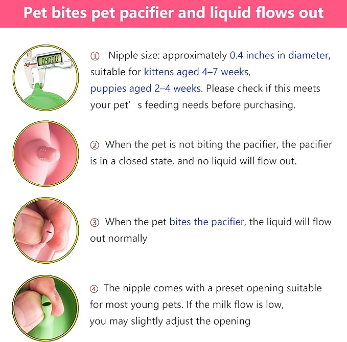 Newborn Puppy and Kitten Feeder, Milk Feeding Bowl – 4-Nipple Design for Easy Nursing of Small Pets