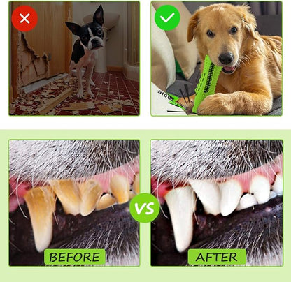 Cutiful Dog Toys for Aggressive Chewers Large Medium Breed, Indestructible Dog Toothbrush Chew Toys, Squeaky Interactive Tough Extremely Durable, Dogs Toys to Keep Them Busy