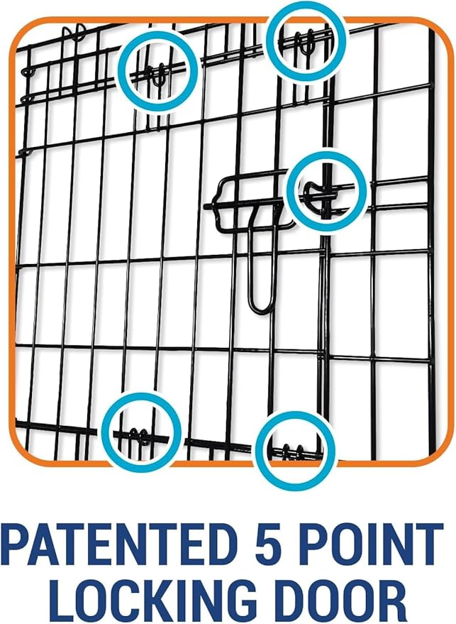 Precision Pet Products One Door Provalue Wire Dog Crate, 30 Inch, For Pets 30-50 lbs, With 5-Point Locking System