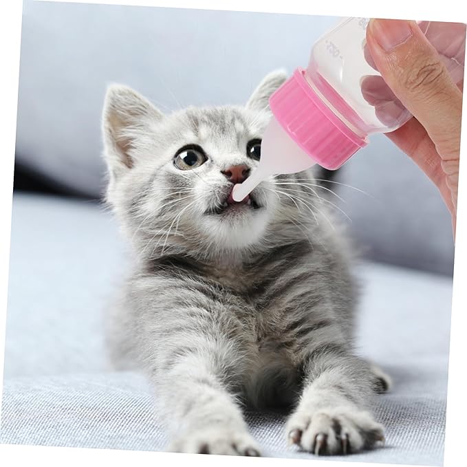 2pcs Cat Milk Bottle for Kitten Feeding Kitten Nursing Bottles Pet Feeder Pacifier Container