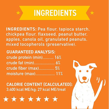 Cloud Star Wag More Bark Less Crunchy Grain Free Dog Treats, Peanut Butter & Apples, 2.5 lbs. Bag
