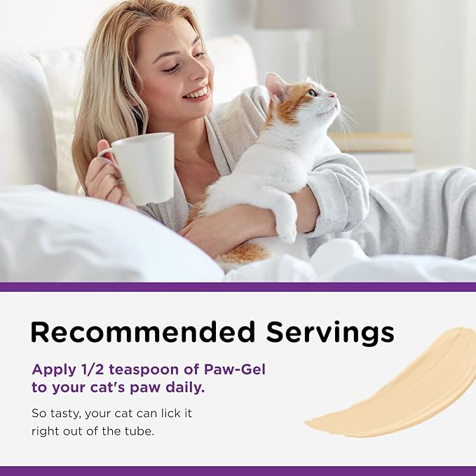 Nutri-Vet Uri-Ease Paw Gel for Cats, Cat Urinary Vitamin, Probiotic & Prebiotic Kitten Supplies, Cranberry Supplement, Immune Support Supplement, Gut health, Salmon Flavor, 3oz