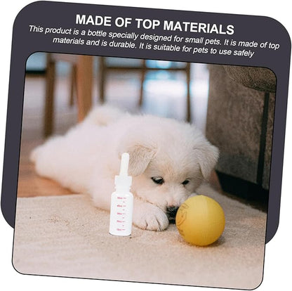 YARNOW Portable Nurser Bottles Set 3pcs Plastic Feeding Bottles Kitten Milk Replacement Liquid for Newborn Pets