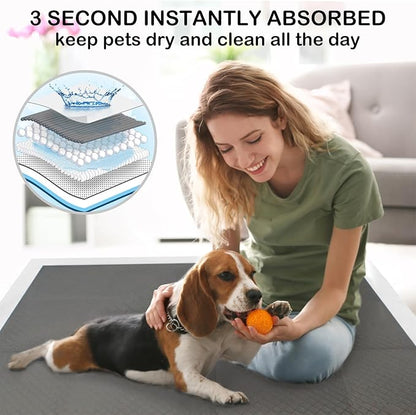 ELEGX Extra Large 48"x36" 30 Pcs Odor-Control Super Absorbency Charcoal Pee Pads for Dogs,Leak-Proof Pet Training Pee Pads,Thicken Disposable Potty Pads Puppy Training Pads for Cats Rabbits