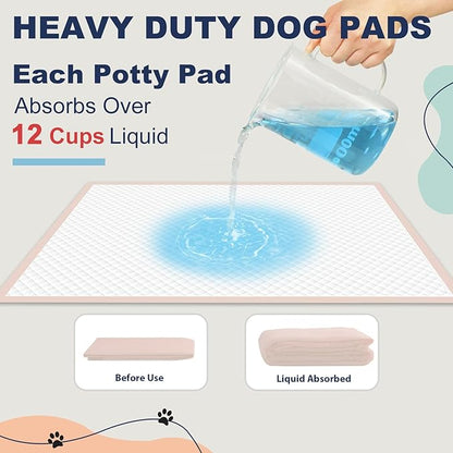 Dog Pee Pads Extra Large 30"×36" - 40 Count, XXL Pink Puppy Pads Unscented, Urine Underpads, Super Absorbent & Leak-Proof Potty Pads for Doggies