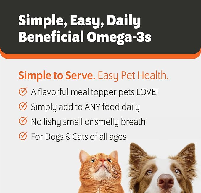 Wild-Caught Pure Icelandic Cod Liver Oil for Dogs & Cats,1150 mg Omega-3 per TSP, High EPA & DHA, Natural Vitamins A & D, Supports Healthy Skin & Coat & Mobility, Single-Ingredient, 100% Pure