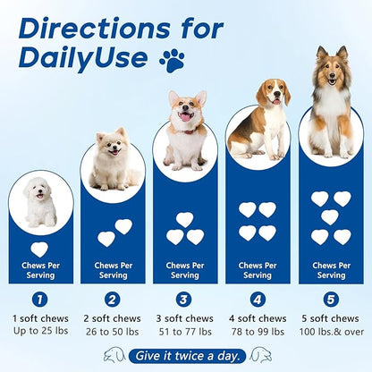 Probiotics for Dogs Dog Probiotic Chews for Yeast Gut Digestive & Immune Health, Itch Relief Ears Skin & Coat with 11Billion CFU Probiotics, 6 Enzymes& 4 Prebiotics, Pumpkin, Omegas & Vitamins,110ct