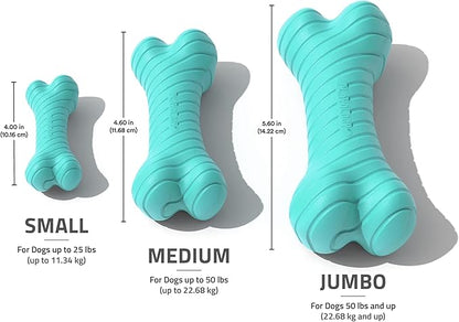 Playology Dog Toys | Dual Layer Bone Durable Chew Toy Bone for Dogs | Jumbo Peanut Butter Scented Toy - Easy to Clean and Made from Non Toxic Materials