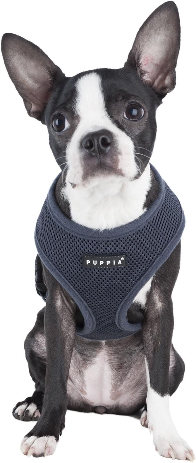 Authentic Puppia Soft Harness, Grey, Large