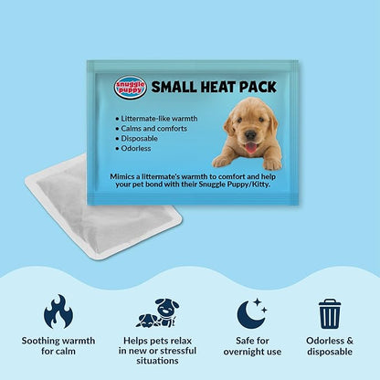 Snuggle Puppy Junior, Heartbeat Puppy Toy for Small Breeds, Smaller Plush Dog Toy with Real-Feel Pulse, Designed for Crate Use and Early Routines - Biscuit