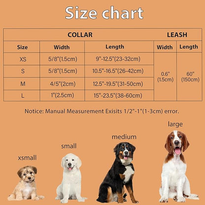 Dog Collar and Leash Set Adjustable Girls Puppy Floral Collars with Bow Tie for Small Medium Large Dogs(M, Feather)
