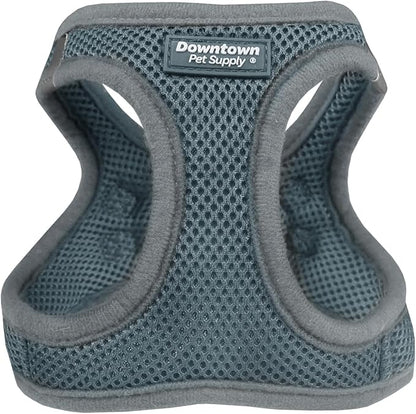 Downtown Pet Supply Step in Dog Harness for Small Dogs No Pull, X-Small, Titanium - Adjustable Harness with Padded Mesh Fabric and Reflective Trim - Buckle Strap Harness for Dogs