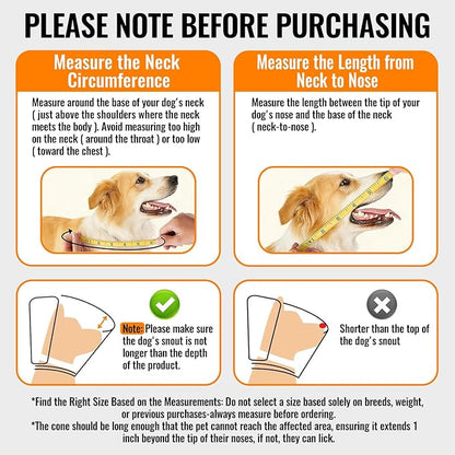 MAXFUT Dog Cone Collar,Soft Cone for Dogs to Stop Licking After Surgery,Non Inflatable Dog Donut Cone (Pink, L)