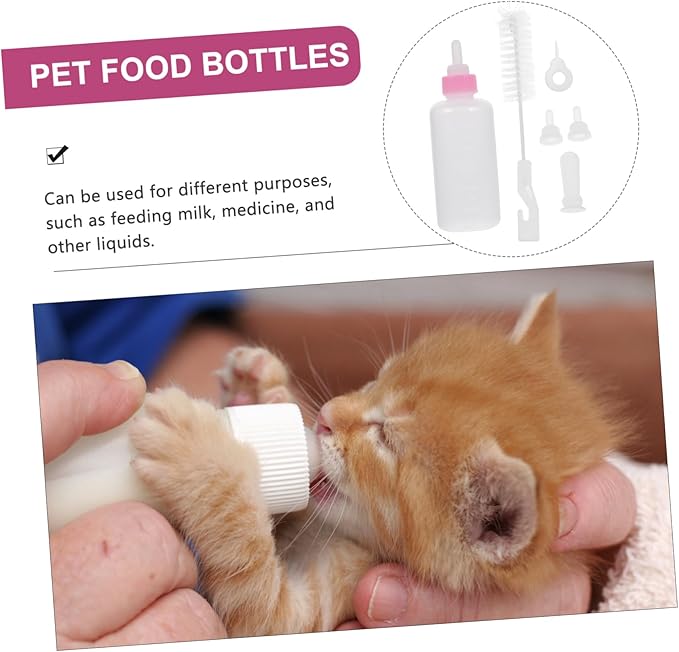 SUPVOX Pet Nursing Bottle Kit Dog Puppy Kitten Milk Feeder Bottles Pet Feeding for Newborn Animals