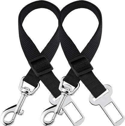 SunGrow Dog Seat Belt for Car, Adjustable Nylon Pet Seatbelt, Supports All Cars, Dog Car Leash Seat Belt, Seatbelt for Dogs, Cats & Ferrets Travel Harness