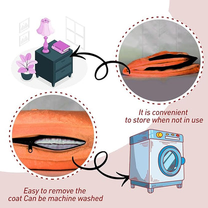 Inflatable Dog Cone Collar-Soft Protective Cone for Surgery, Donut Collar for Large, Medium, Small Dogs and Cats (Orange, Small)