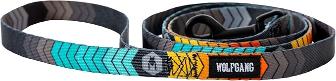 Wolfgang Heavy Duty Dog Leash, Pull-Tested for Walking & Training, ChevTech Print, Small